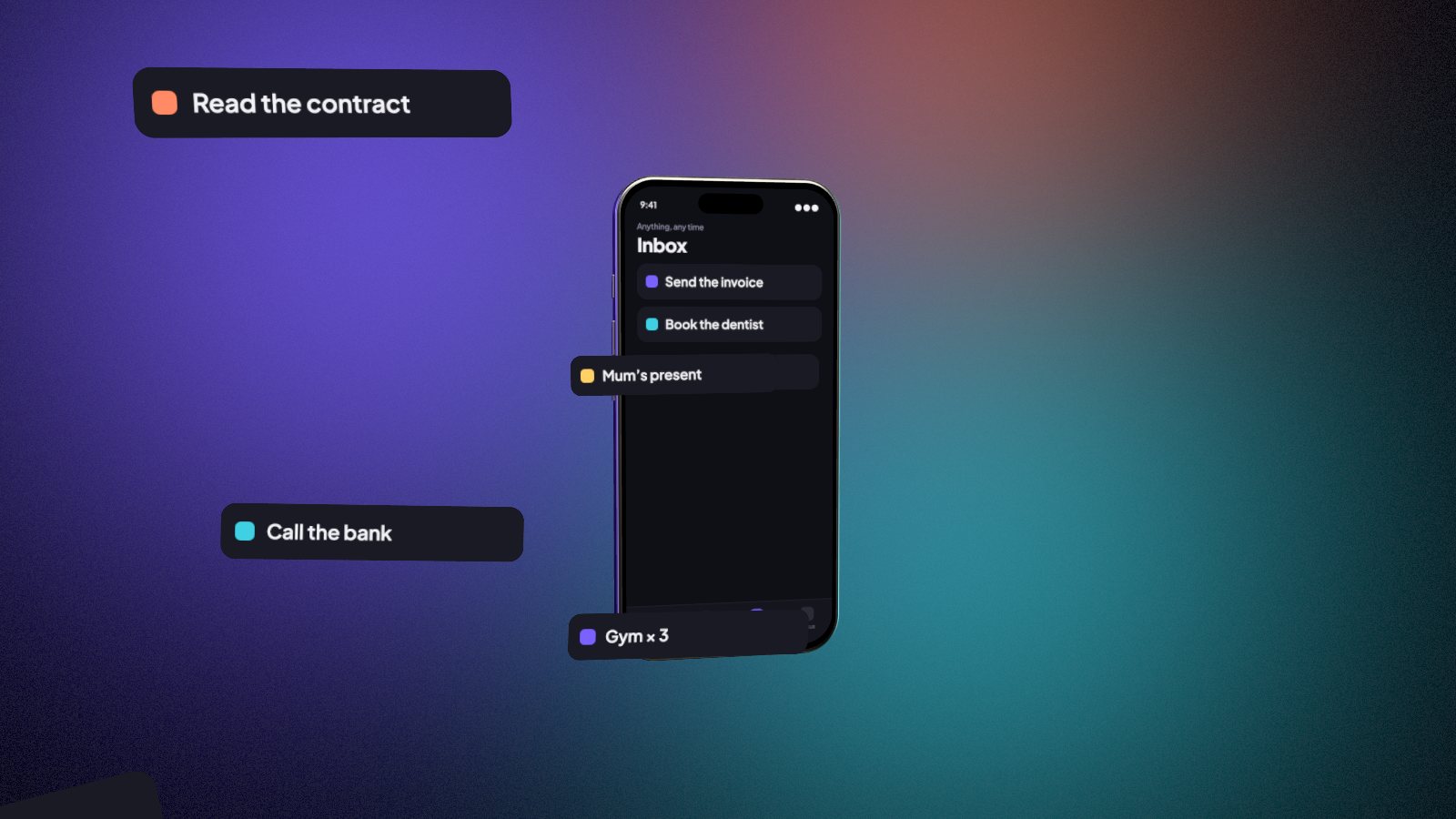 App — Las tareas entrando